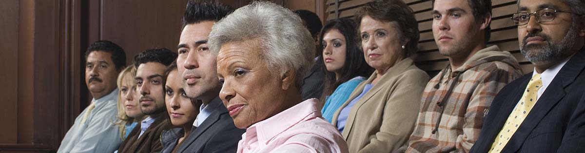 Jury During Criminal Trial in Court